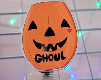 Ghoul Pumpkin Pail Pin