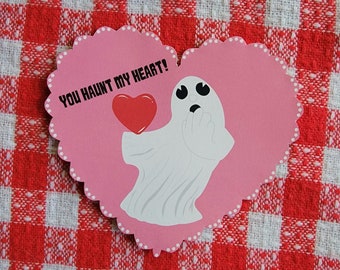 Instant Digital Download Vallowen Valoween Halloween Spooky Valentine Ghost Blow Mold Card