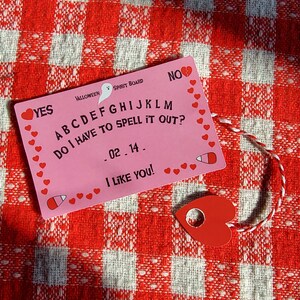 Digital Instant Download Valloween Valoween Ouija Spirit Board Valentine Card