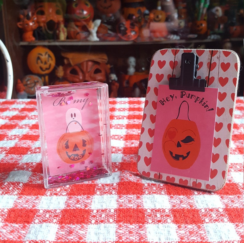 Printable Valloween Halloween Valentine Cards image 4