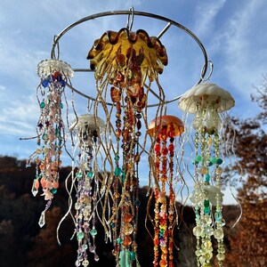 1. MTO (Made-to-Order) Crystal Jellyfish Suncatcher, Hanging Decor, Mobile, Window Decor, Beach Decor, Prism, Sea Creatures, Rainbows