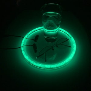 7.5 Glow in the Dark Tray, Nightstand Valet, Night Light, Dorm Tray, Kids Light, Grandparents Light, Reusable, Any Light Rechargeable image 5