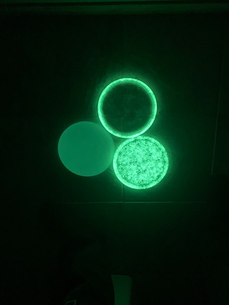 7.5 Glow in the Dark Tray, Nightstand Valet, Night Light, Dorm Tray, Kids Light, Grandparents Light, Reusable, Any Light Rechargeable image 8