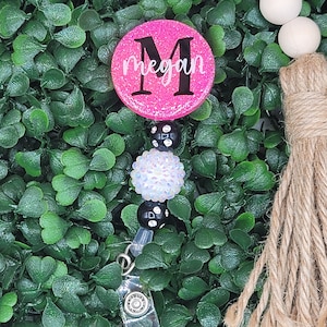 Personalized Glitter Badge Reel