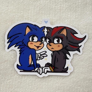 Sonic the Hedgehog Shadow Sonadow Vinyl Sticker |  Matte Vinyl Sticker | 2.5&quot; x 3”