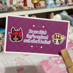 RadioApple Hazbin Hotel Alastor Lucifer Morningstar Hellaverse |  Matte Vinyl Meme Sticker | 3.5”