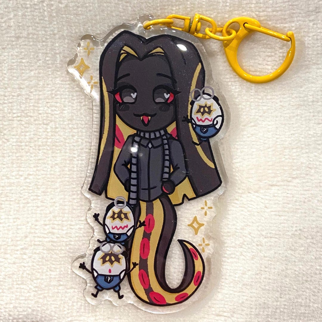 Sir Pentious Acrylic Keychain | Hazbin Hotel Cosplay Charm, 3.5