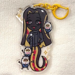 Gru Minions Inspired Sir Pentious Hellaverse Hazbin Hotel Cosplay Acrylic Keychain | Double-sided | Front side epoxy | 3.5&quot;