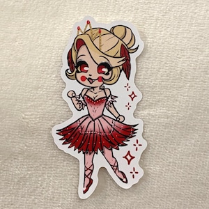 Ballerina Charlie Morningstar Hazbin Hotel Hellaverse Cosplay Vinyl Sticker |  Matte Vinyl Sticker | 3”