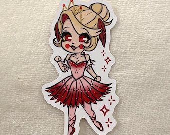 Ballerina Charlie Morningstar Sticker: Hazbin Hotel Cosplay, Matte Vinyl 3”