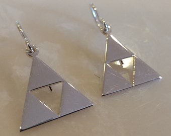 Triforce Shepherd's Hook Earrings