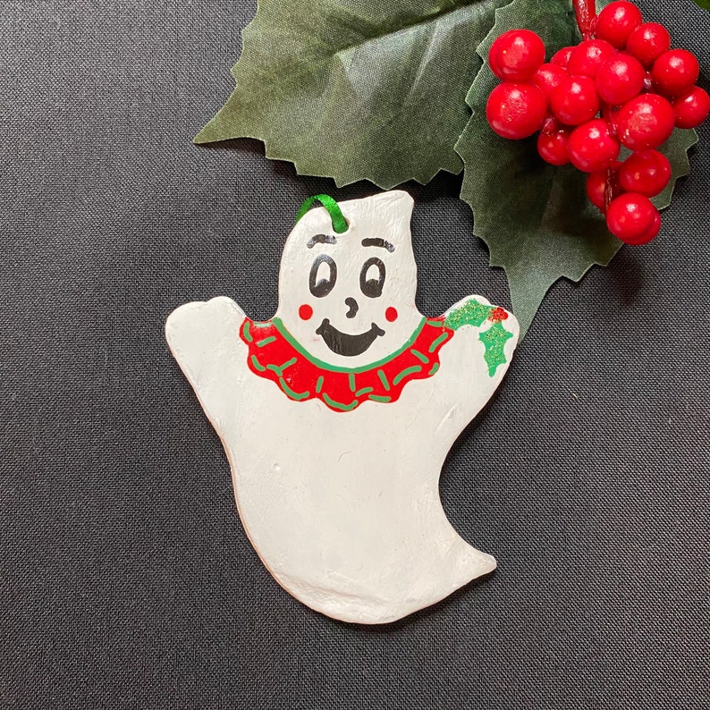 Handmade Clay Ornaments Spooky, Goth, Halloween, Christmas, Tree, Holiday Decor image 5