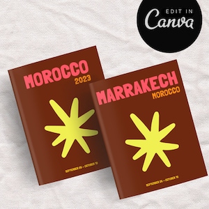 MOROCCO Travel Photo Book Template | Decorative Coffee Table Book | Personalized Travel Album | Digital Canva Template