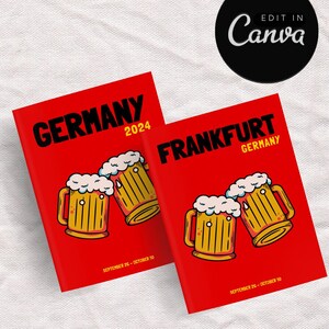 GERMANY Travel Photo Book Template | Decorative Coffee Table Book | Personalized Travel Album | Digital Canva Template