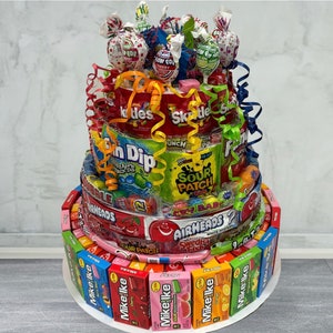Candy Fun Celebration Candy Cake - jumbo- birthday- sweet sixteen - mitzvah - camp
