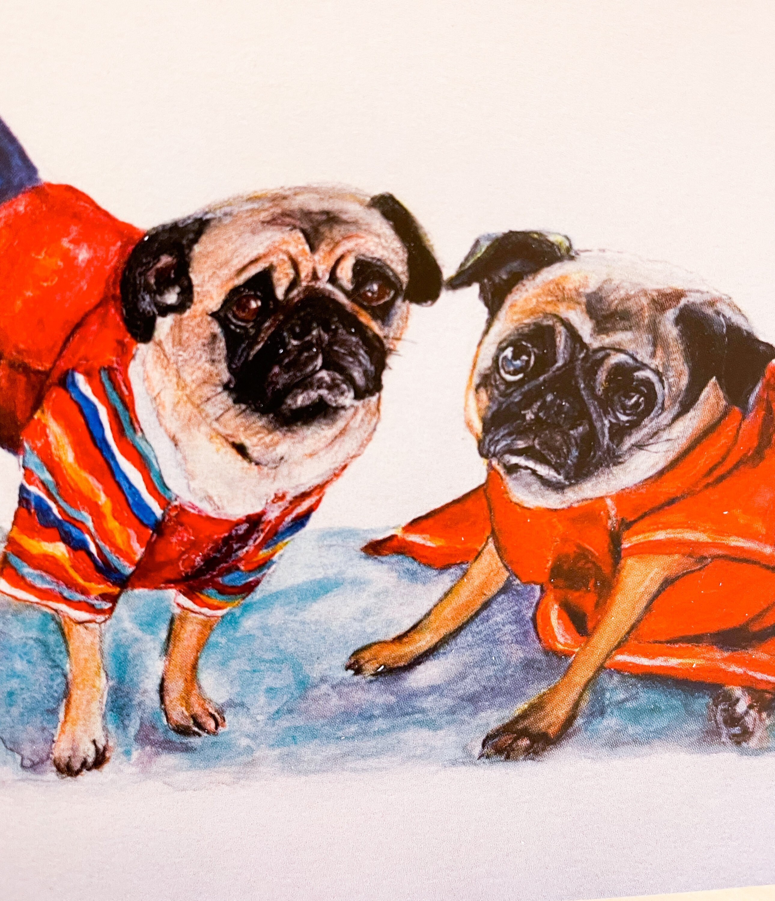 Pug Notecard & Envelope Set of 8 /original Pug Watercolor Art/ - Etsy