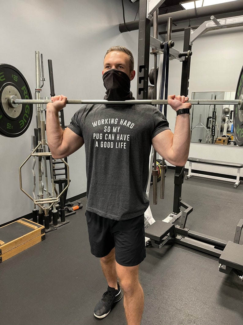 Working Hard so My Pug Can Have A Good Life - Charcoal Crew Unisex ...