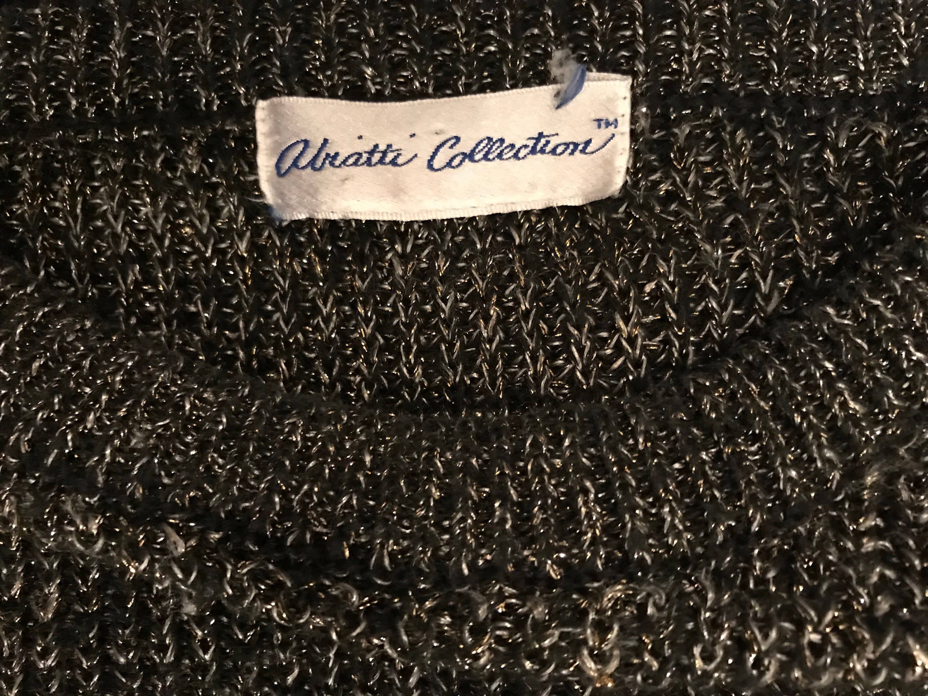 Grey Metallic Sweater Vintage Large 
