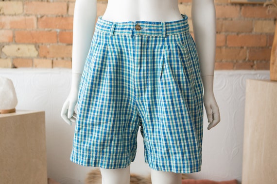 Vintage Plaid Shorts Women's 30 Waist 