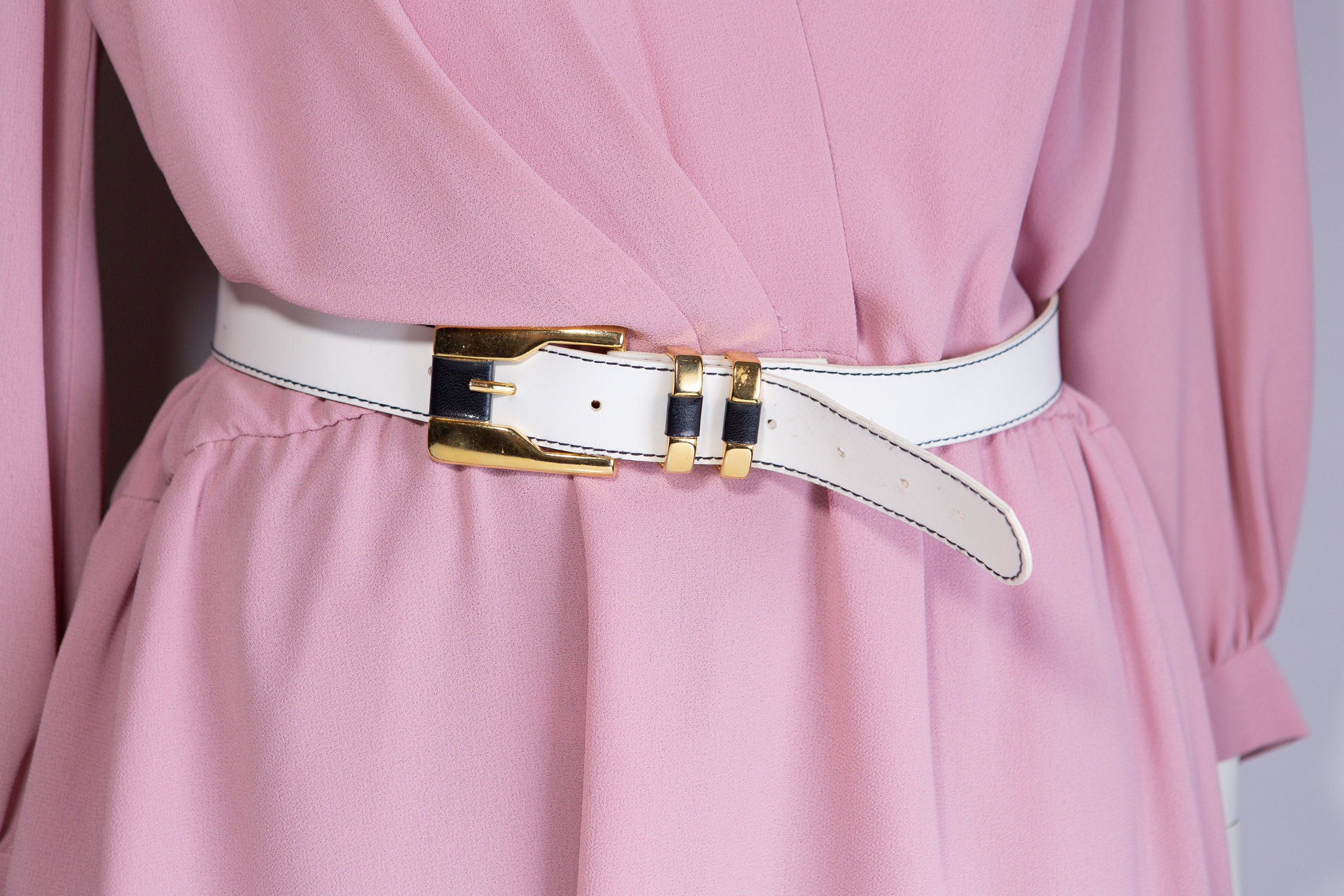 Vintage Waist Belt Medium Size Women's Leather and Gold - Etsy UK