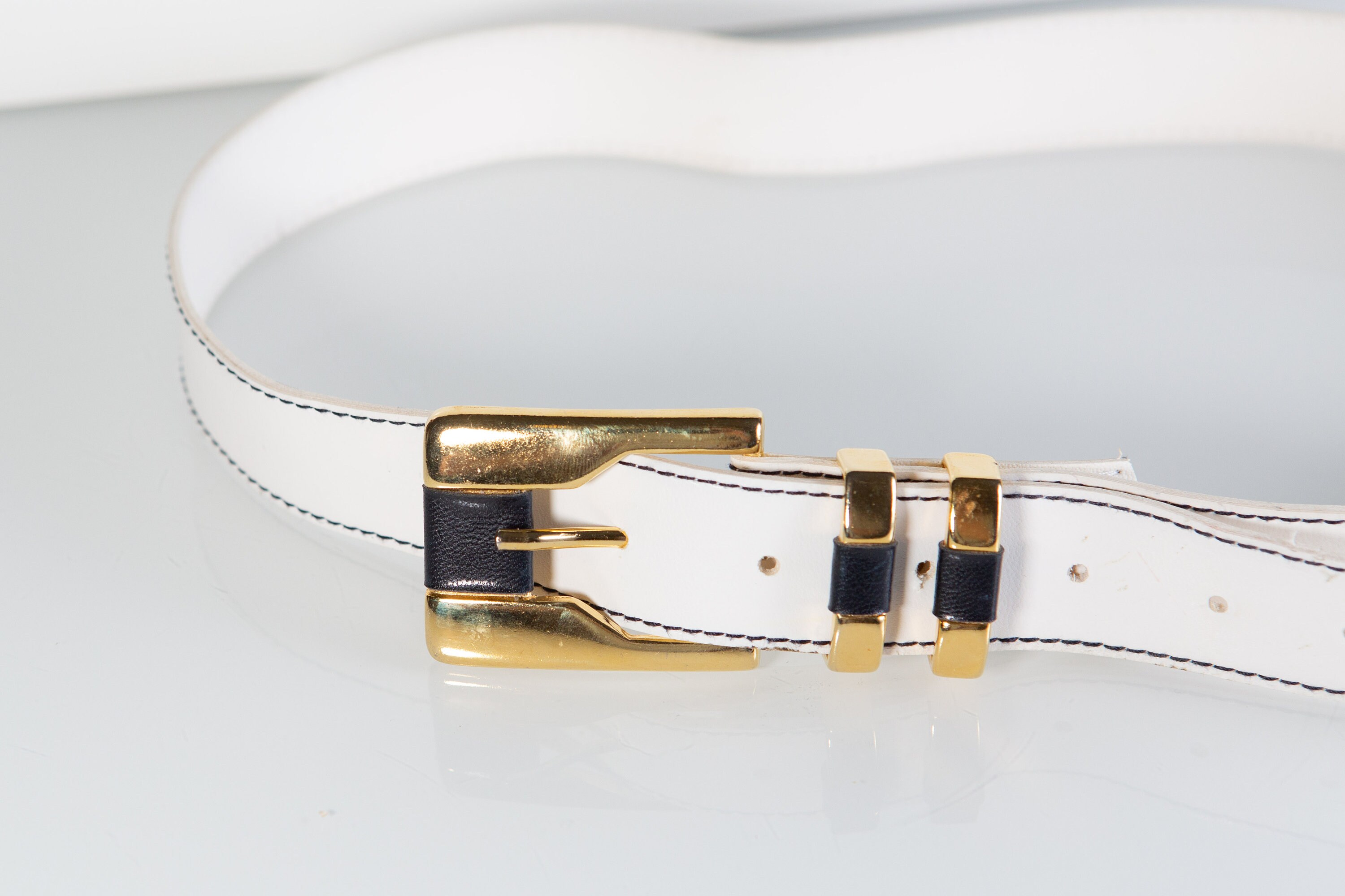 Vintage Waist Belt Medium Size Women's Leather and Gold - Etsy UK