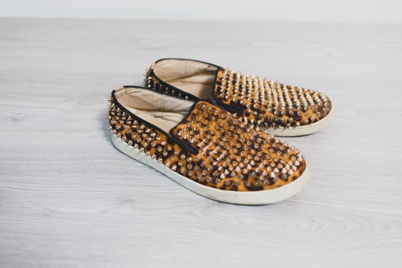 cheetah louboutin sneakers