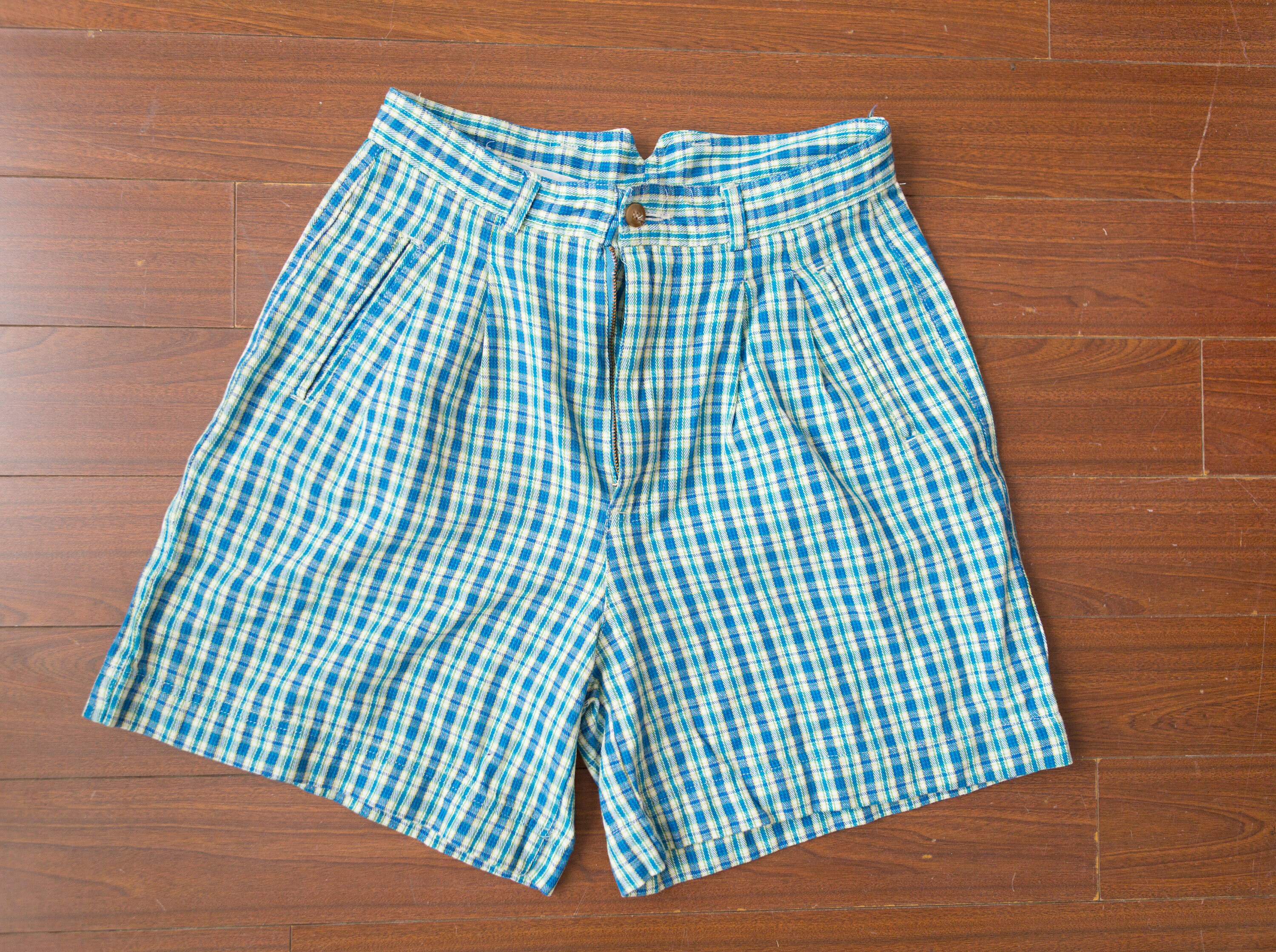 Vintage Plaid Shorts Women's 30 Waist 