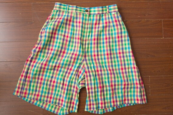 Vintage Plaid Shorts - Women's 27" Waist Checkered