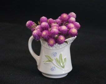 30 Gomphrena, Purple Bi-Color, 4" Total Length, Purple Gomphrena, Small Dried Flowers