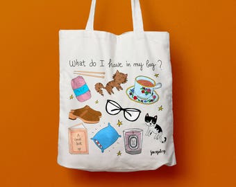 Tote bag Cats / Sac en coton / Sac femme / Sac en toile / Cadeau original