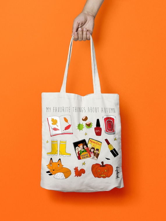 Tote bag Autumn Sac en coton Sac femme Sac en toile Cadeau