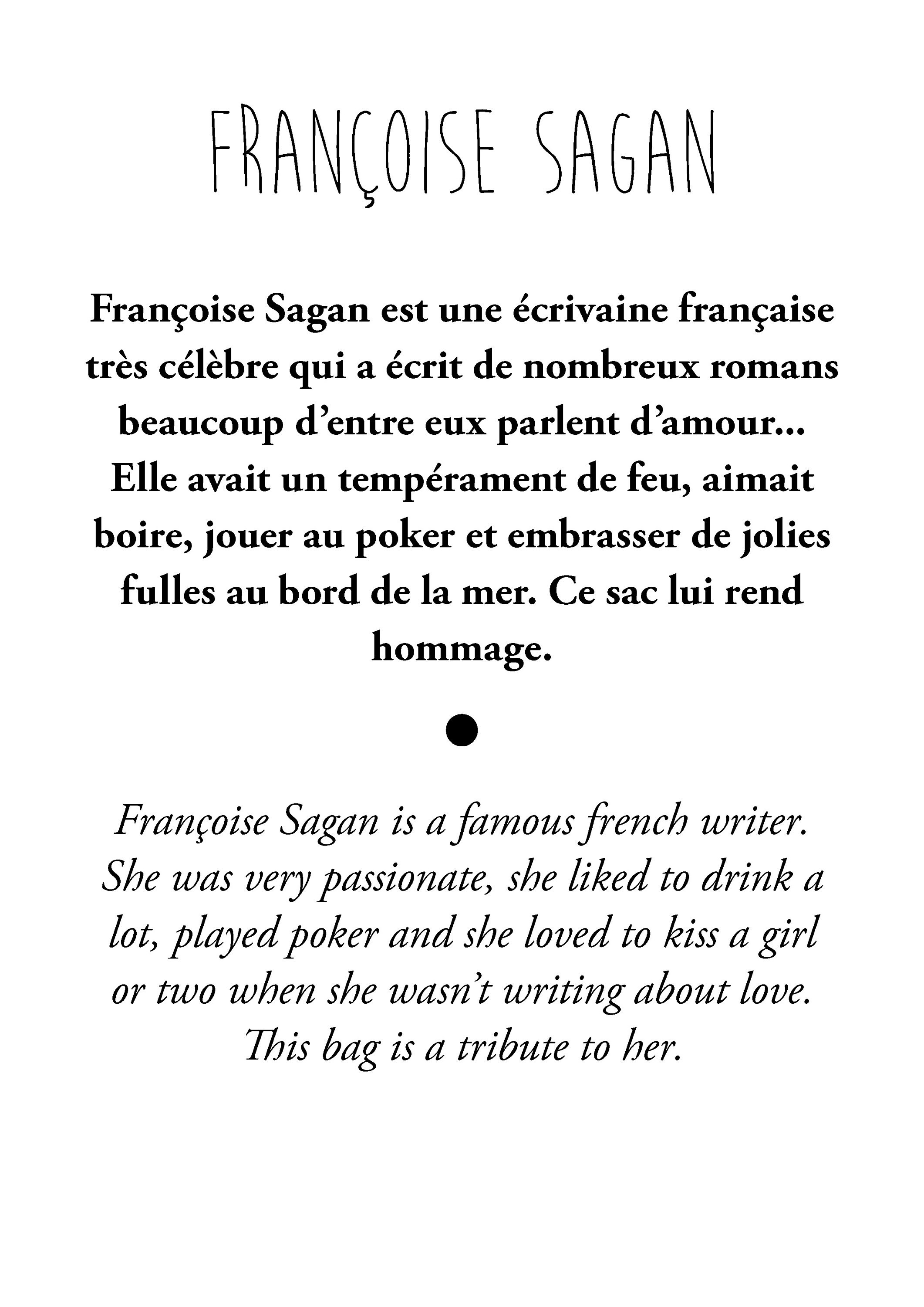 Tote Bag Françoise Sagan 