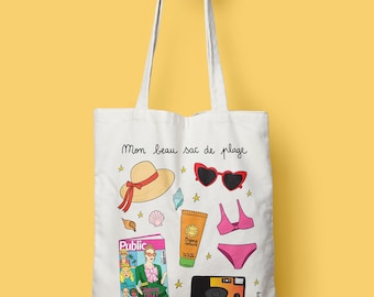 Tote bag / Plage / Sac en coton / Sac femme