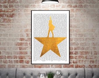 Hamilton - Musical Theatre - A4 Print - Digital Download - Wall Art - Quote - Lyric