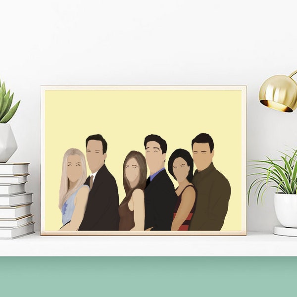 Six - F.R.I.E.N.D.S - A4 Print - Wall Decor - Digital Download -  Quote - TV