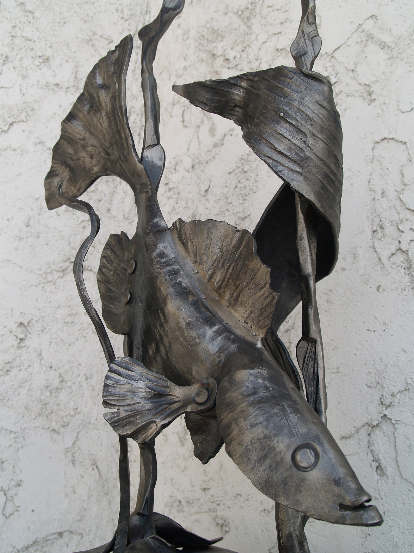 Sculpture Wrought Iron Metal Fish Blacksmith Art Etsy