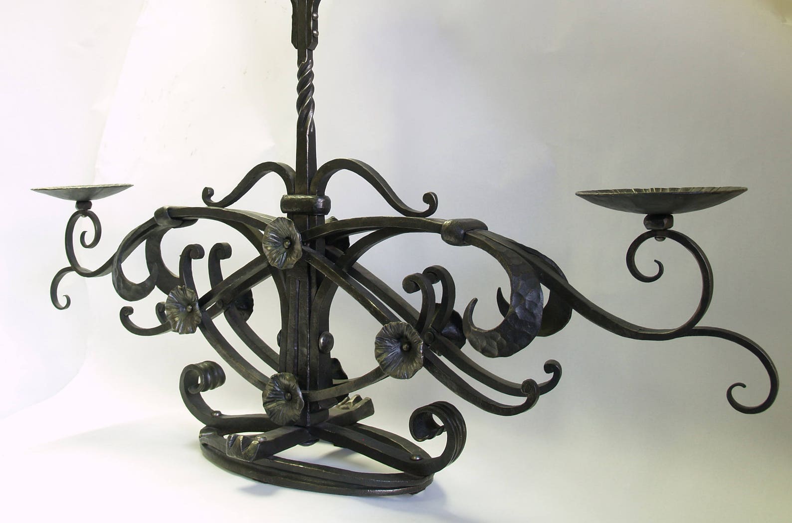 1 Candelabra Wrought Iron Custom Blacksmith Art Etsy
