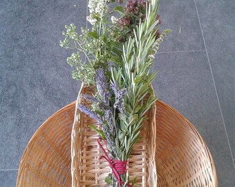 Rosemary & oregano wedding favours, posies, bunches