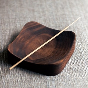 Orgo Incense Holder / Solid Walnut Wood /
