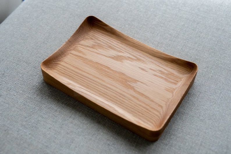 Orgo Valet Tray / Walnut / White Oak / Catchall Decorative Tray / White Oak