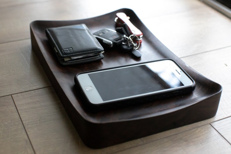 Orgo Valet Tray / Walnut / White Oak / Catchall Decorative Tray / image 2