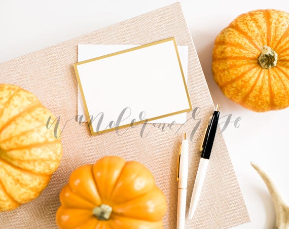 Fall Wedding Thank You Mockup Styled Stock Thank