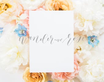 Wedding Invitation Mockup | Styled stock photo Image with blank card & Flowers for Blogs Websites and Instagram