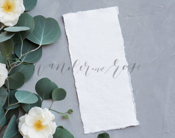 Wedding Dinner Menu Mockup Styled Stock Photo Image