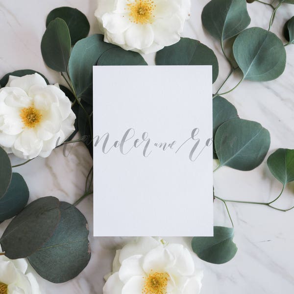 Wedding Invitation Mockup | Styled stock photo Image with blank card & Flowers for Blogs Websites and Instagram