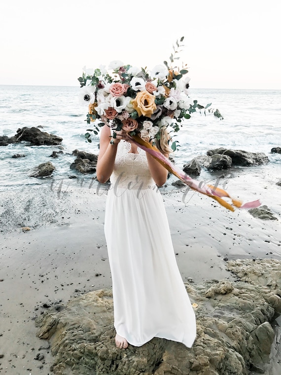 blank space flower dress Wedding Bridal Bouquet