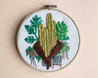 Embroidered Hoop Art - Garden Party