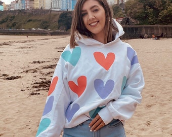 Wonky Heart printed Hoodie