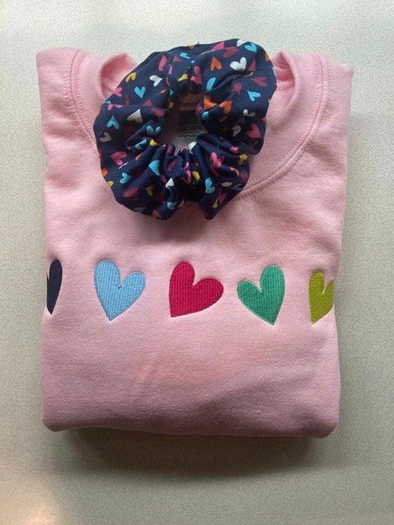 Pink heart shop jumper