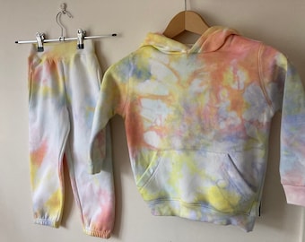 Children’s pastel tie dye tracksuit